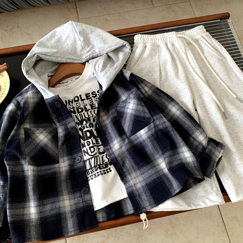 Checkered shirt clothes baby tops casual jackets