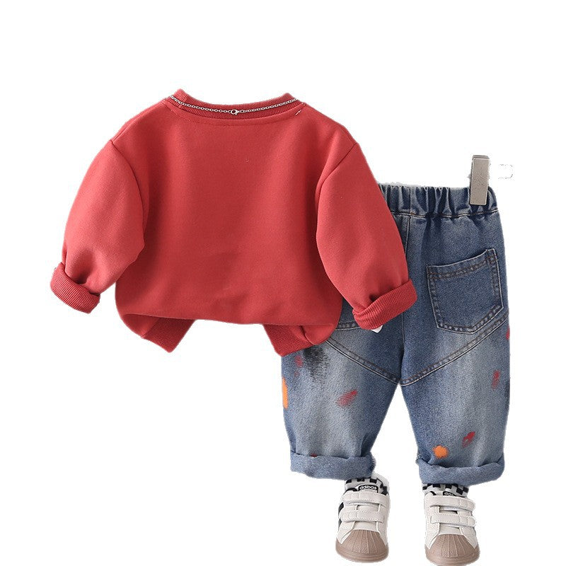 Two piece hoodie set for baby clothes