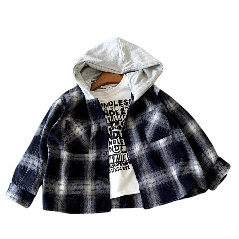 Checkered shirt clothes baby tops casual jackets