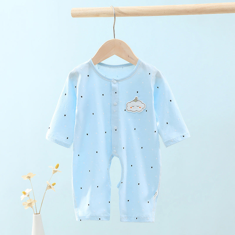 Pure Cotton Snap-Bottom Baby Romper
