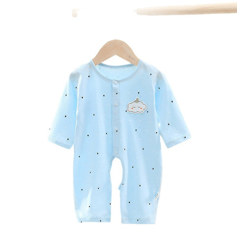 Pure Cotton Snap-Bottom Baby Romper