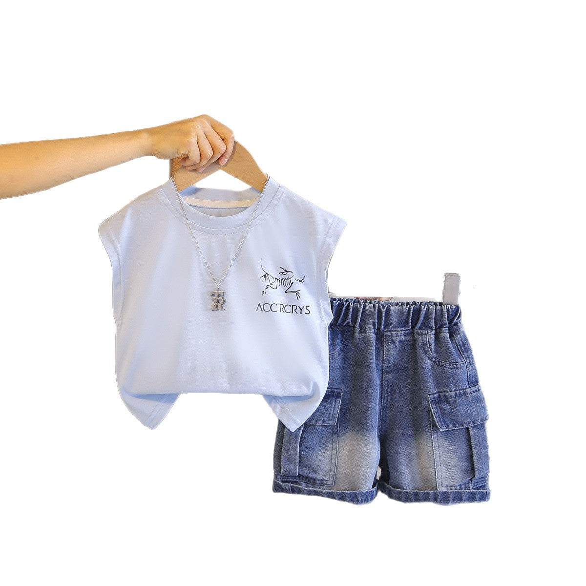 Baby clothes thin sleeveless two-piece set