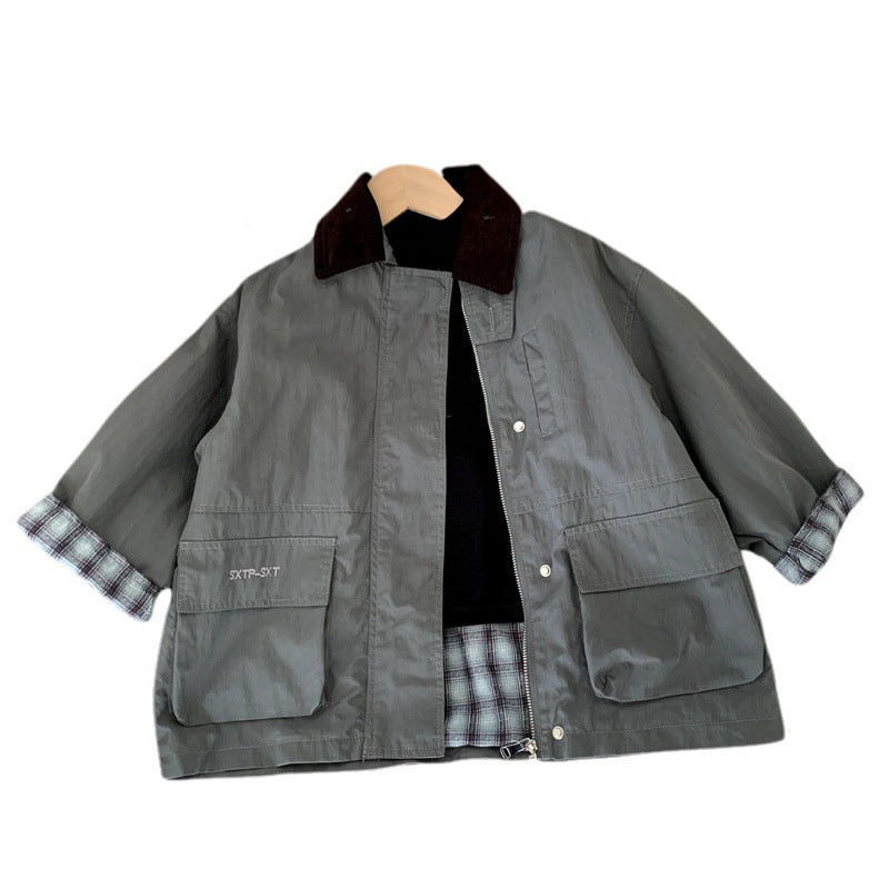 Boys' outerwear baby windbreaker spring and autumn clothes