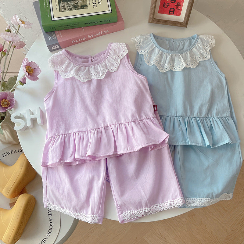 Casual Sleeveless Summer Baby Set