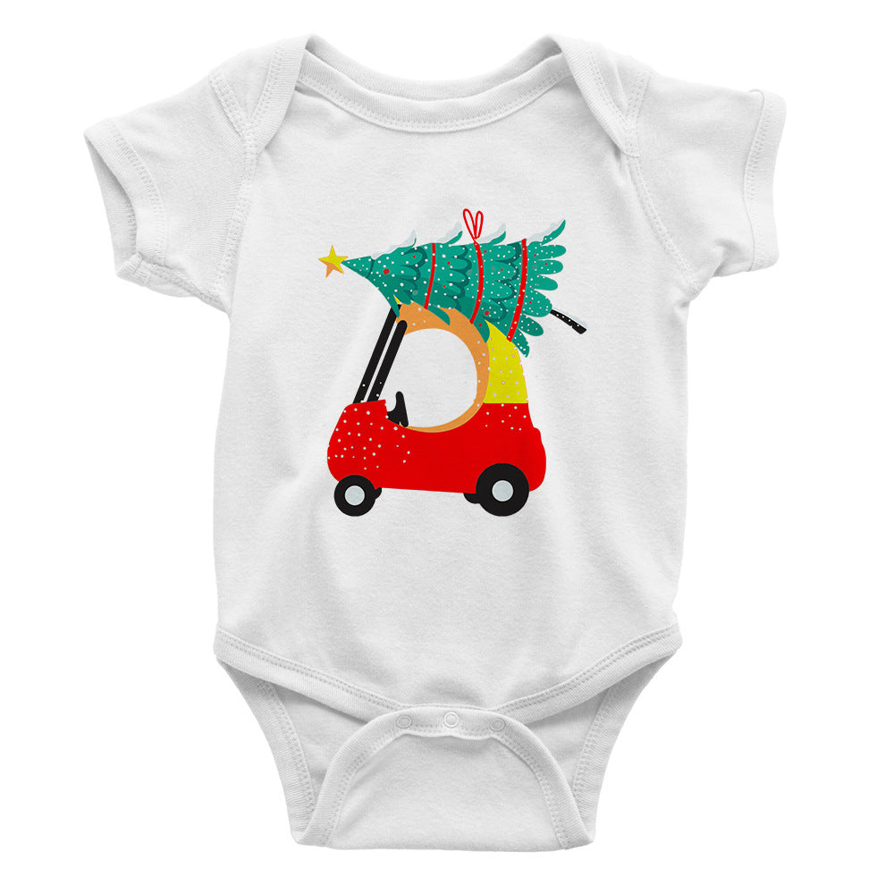 Cozy Cub baby short sleeve cotton romper in pastel color, breathable and comfortable one-piece for infants aged 0 to 3 months.