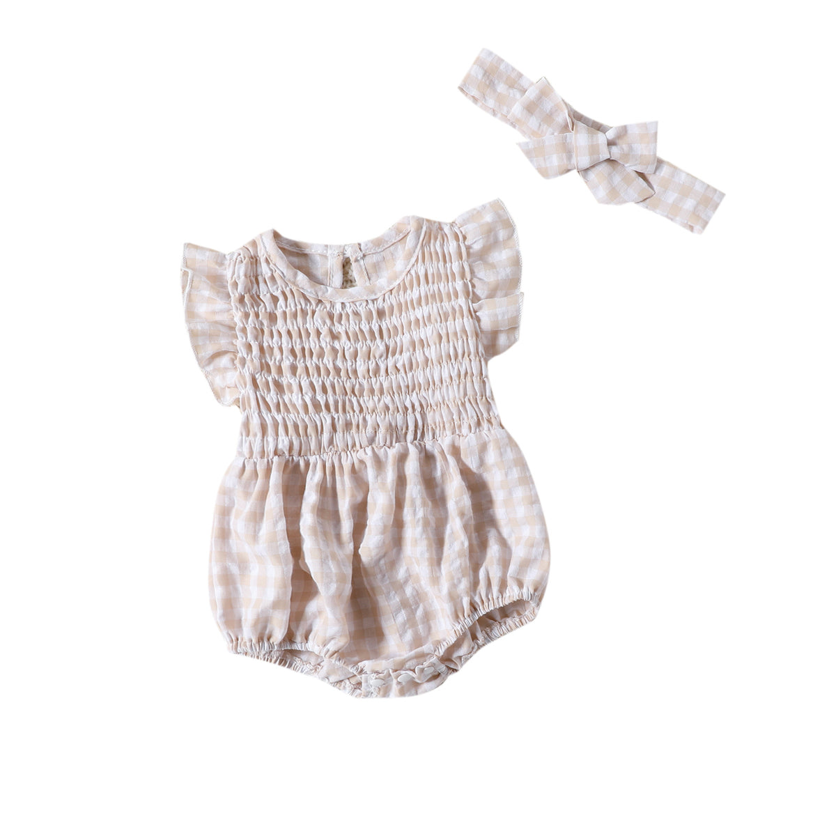 Baby girl sleeveless romper by Cozy Cub, solid blue triangle bodysuit for newborns, soft and comfortable for warm weather.