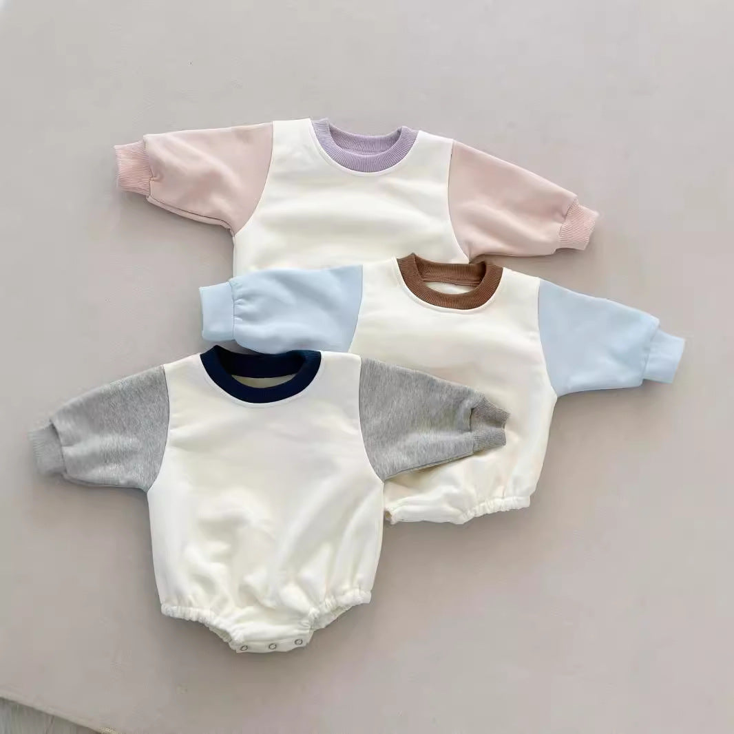 Pink Cozy Cub Baby Class A Romper in size 0 with soft outwear fabric, featuring long sleeves and comfortable fit for infants.