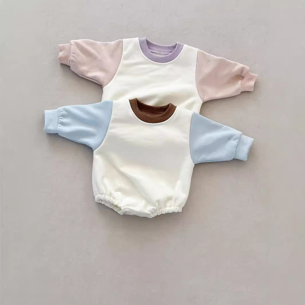 Pink Cozy Cub Baby Class A Romper with long sleeves, made from premium soft outwear fabric, suitable for newborns and infants.