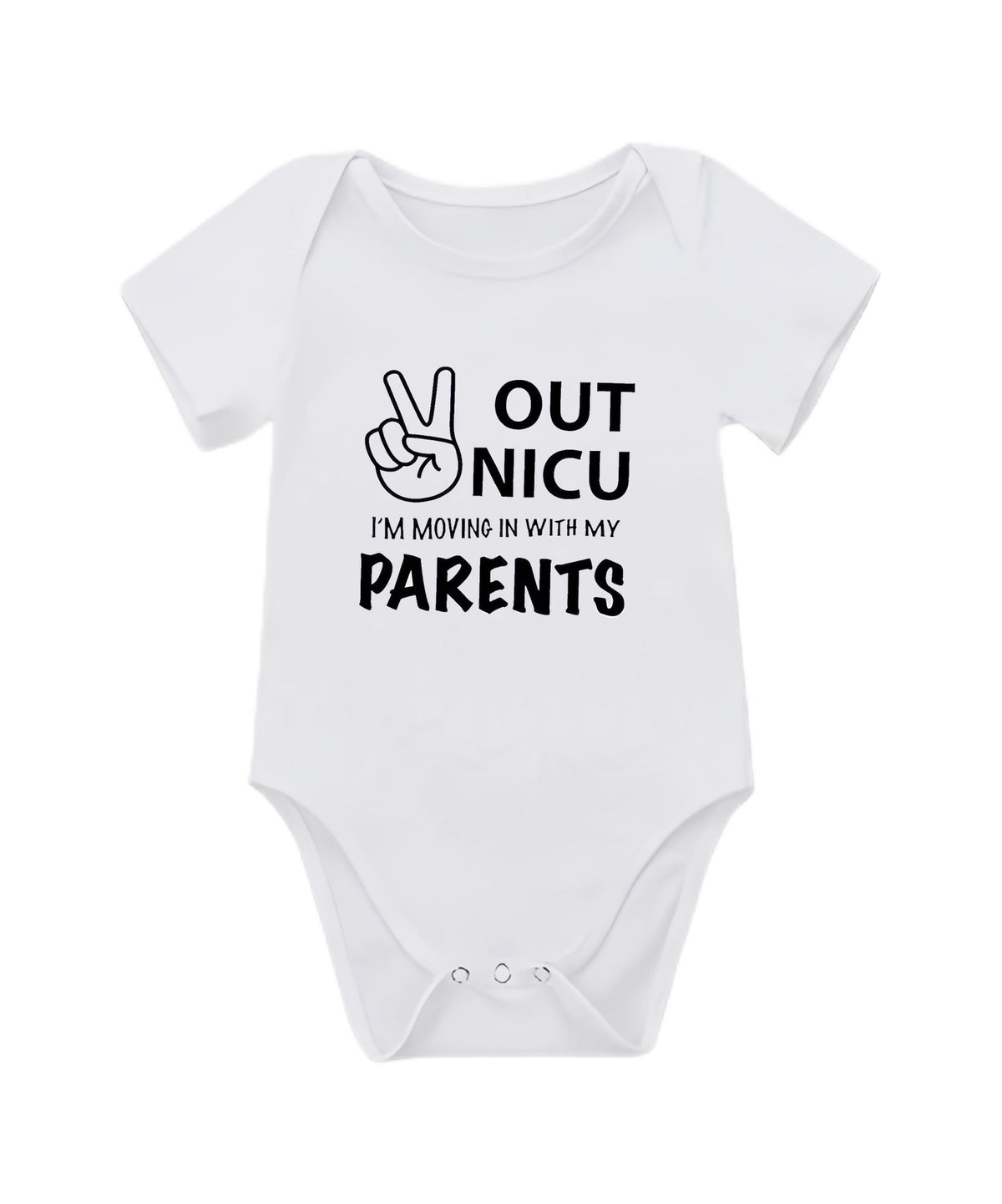 Soft cotton Cozy Cub newborn onesie for babies aged 0-3 months, featuring short sleeves and a comfortable summer romper design.