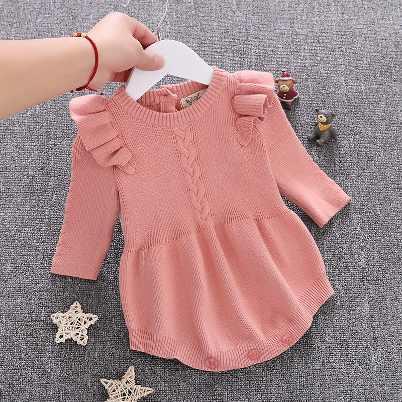 Pink Cozy Cub baby cotton romper, soft and breathable one-piece apparel for infants, suitable for everyday wear.