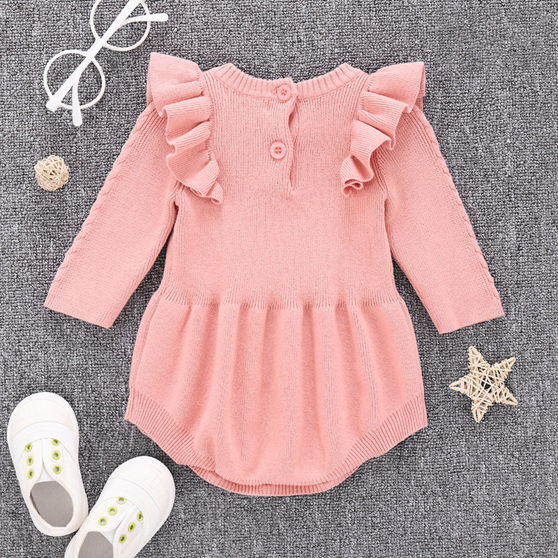 Pink Cozy Cub baby cotton romper, soft and breathable one-piece outfit for everyday wear, suitable for infants.