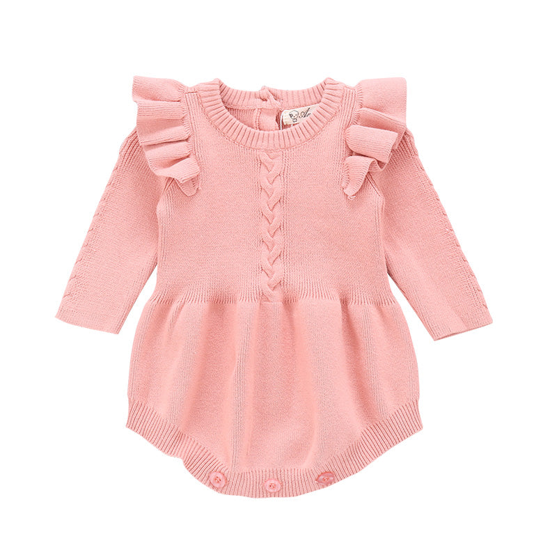 Pink Cozy Cub baby cotton romper, soft and breathable one-piece apparel for infants, designed for everyday comfort.