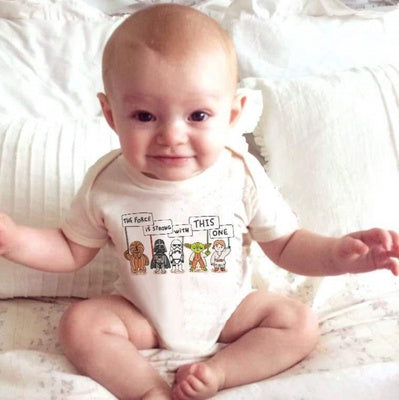 White Cozy Cub cotton baby romper, breathable soft one-piece apparel for nine-month-old infants, designed for everyday comfort.