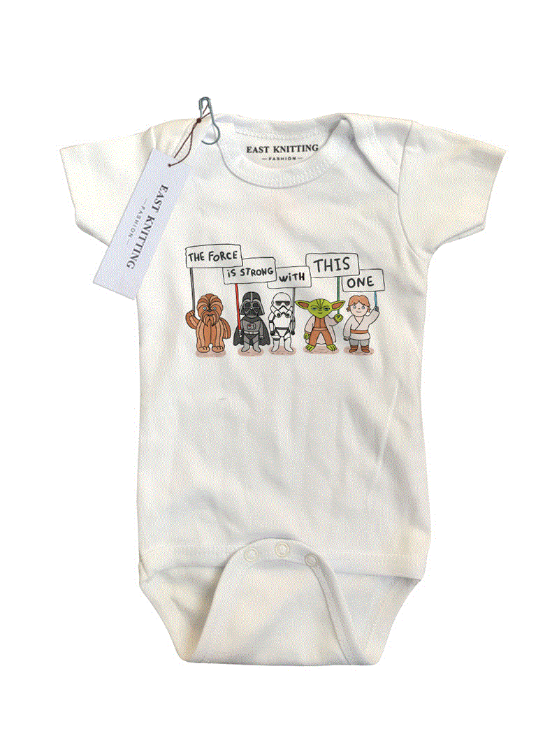 White Cozy Cub cotton baby romper, breathable soft one-piece apparel for nine-month-old infants, designed for everyday comfort.