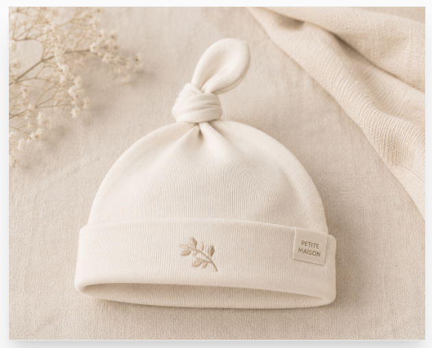 Soft knit Cozy Cub Baby Beanie Hat for newborns and infants, cozy baby accessories perfect for keeping little heads warm.