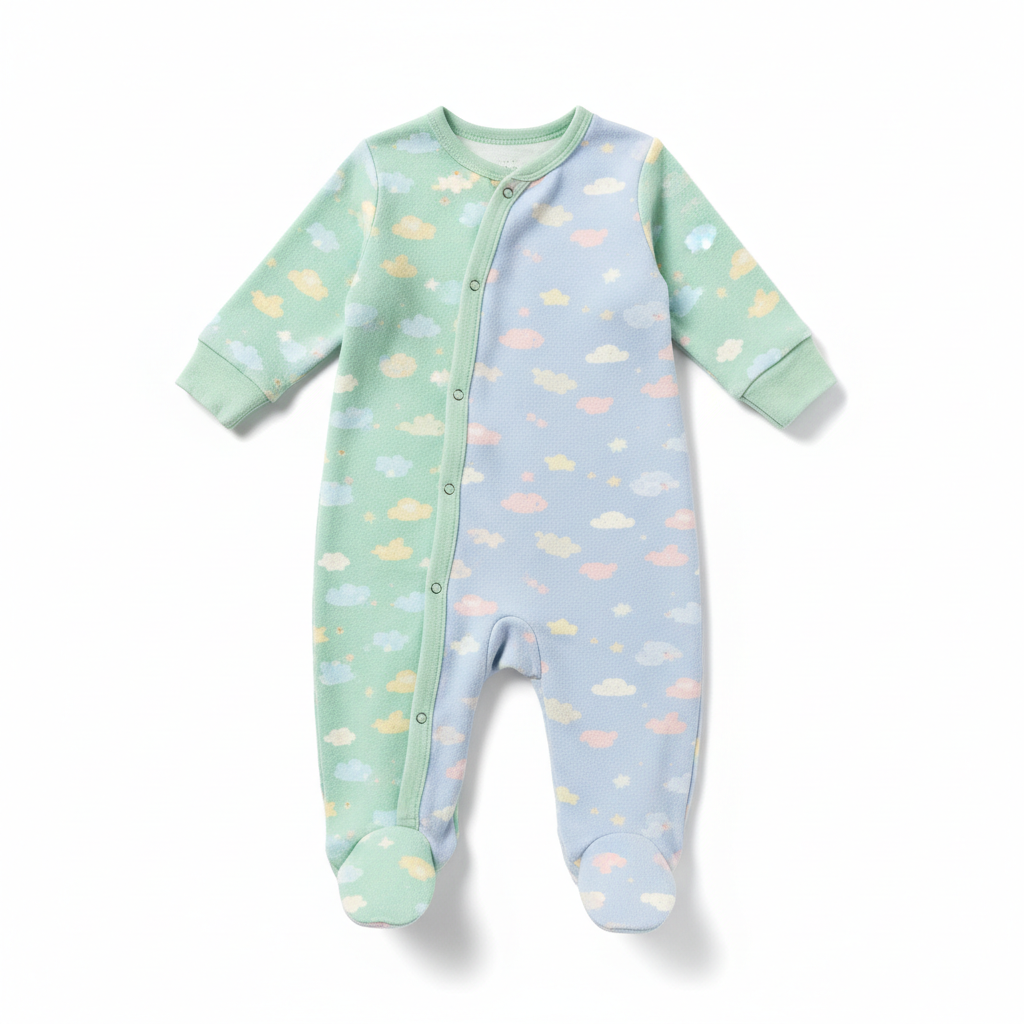 Cozy Cub baby footed pajamas in soft fleece, perfect for infants' sleepwear and comfortable everyday wear.