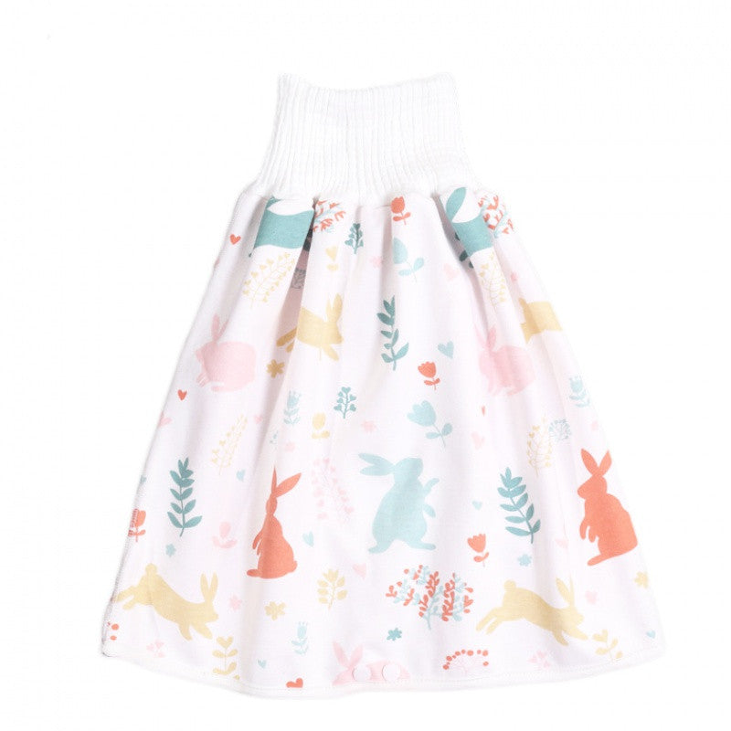 Cozy Cub baby diaper skirt for girls, featuring a cute layered design and animal print, ideal for cozy baby clothing.
