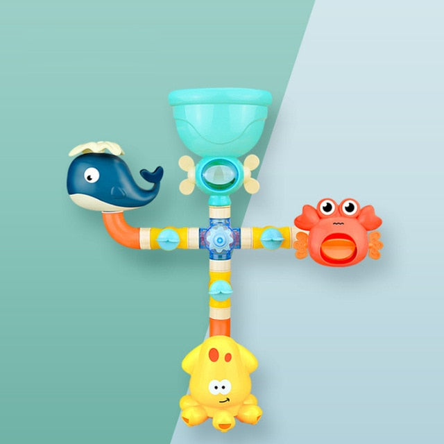 Cozy Cub Baby Bath Toy Set featuring a colorful octopus and crab water spray toys for bath time fun.