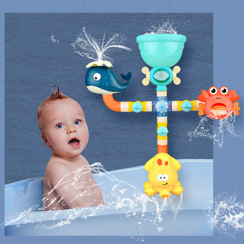 Cozy Cub baby bath toy set featuring a colorful octopus and crab water spray toys for bath time fun.