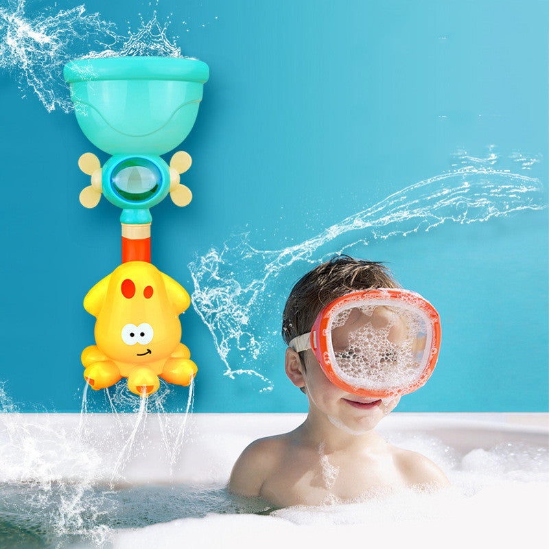 Cozy Cub Baby Bath Toy Set with colorful octopus and crab water spray toys for bath time fun.