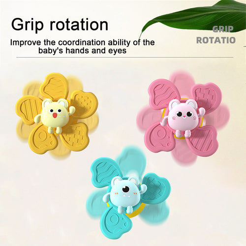 Cozy Cub baby bath spinner toy featuring animal hand spinner with suction cups for fun bath time play.