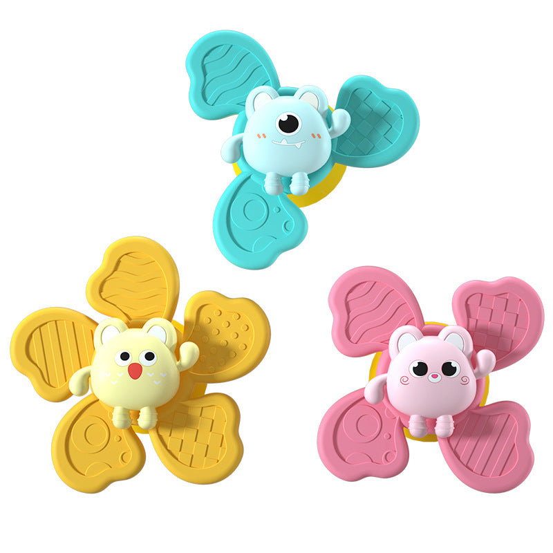 Cozy Cub Baby Bath Spinner Toy with animal hand spinner and suction cups for fun bath time play.