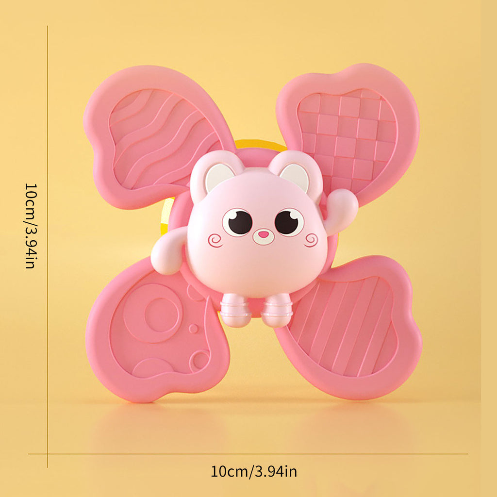 Cozy Cub baby bath spinner toy with animal hand spinner and suction cups, designed for fun and entertainment during bath time.