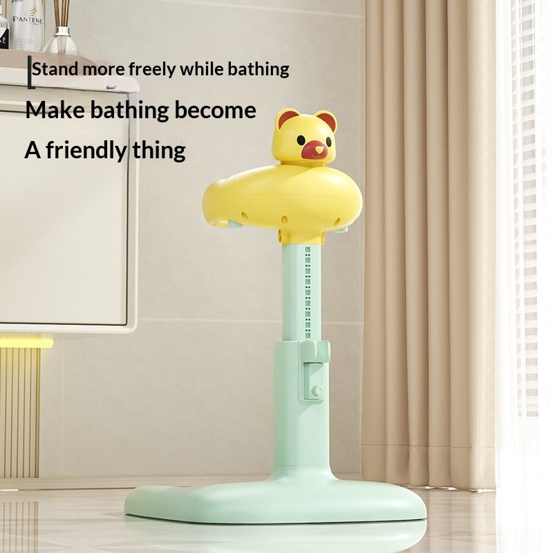 Yellow Cozy Cub baby bathtub stand offering safe, stable support for gentle bathing of infants.