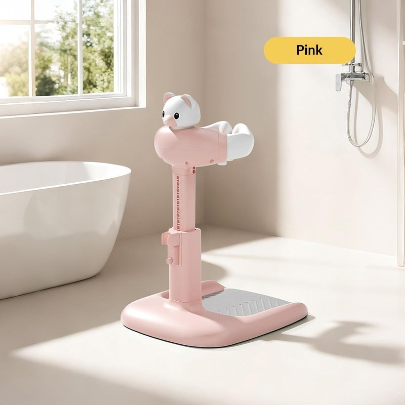 Yellow Cozy Cub baby bathtub stand with safe standing bath support, designed for secure and comfortable bathing of infants.