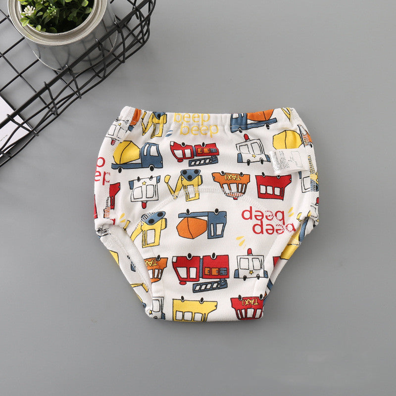 Cozy Cub newborn washable cotton cloth diaper with dinosaur print, soft reusable diaper for babies, large 80cm size.