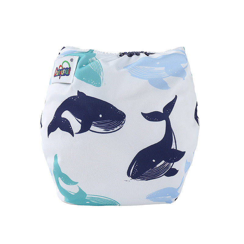 Cozy Cub cartoon fox baby cloth diaper, reusable and cute cloth nappy designed for comfort and eco-friendly diapering.