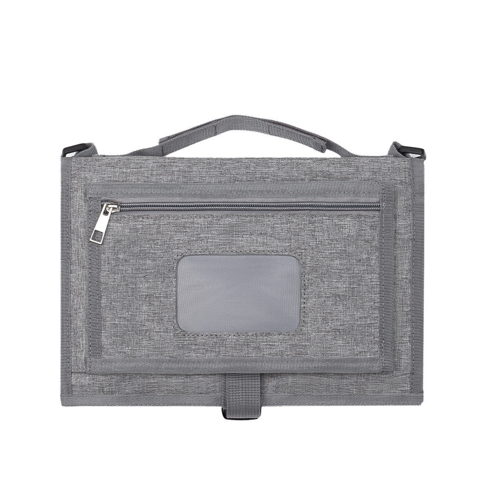 Gray Cozy Cub folding waterproof baby diaper pad, portable changing mat, soft and compact for on-the-go diaper changes.