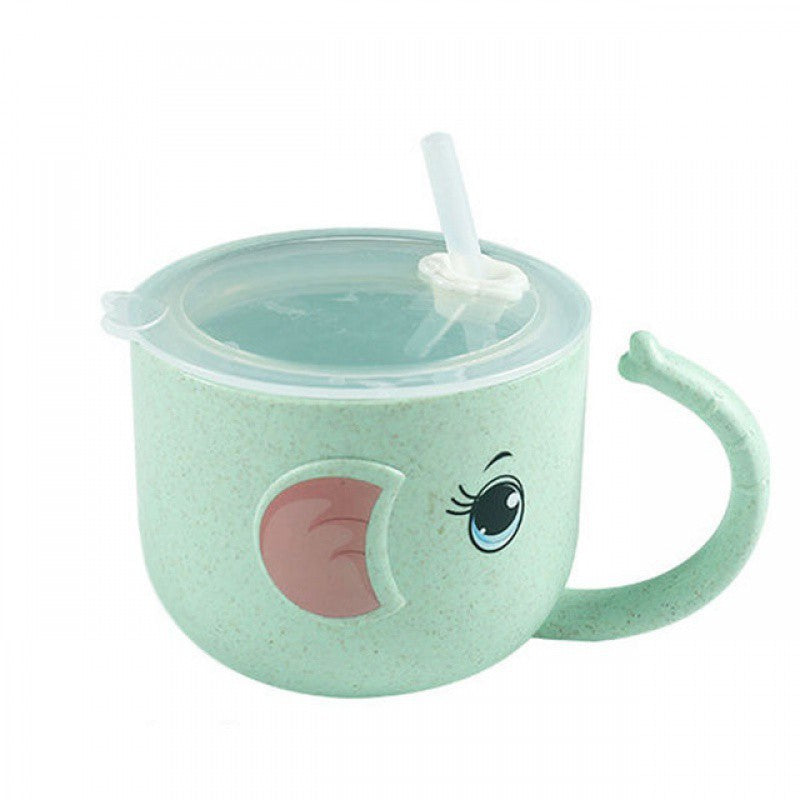 Cozy Cub baby spill-proof silicone straw mug in beige, designed for feeding with a durable, easy-to-hold baby bottle.
