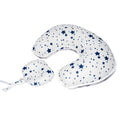 Blue Cozy Cub U-shape nursing pillow for breastfeeding support, providing comfort for mothers during feeding.