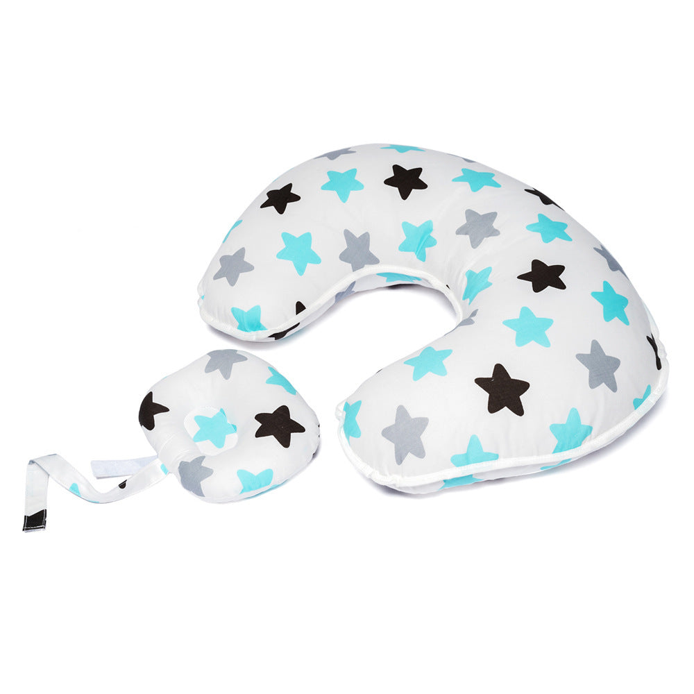 Blue Cozy Cub U-shape nursing pillow designed for breastfeeding support, featuring a soft, comfortable feeding pillow for mothers.