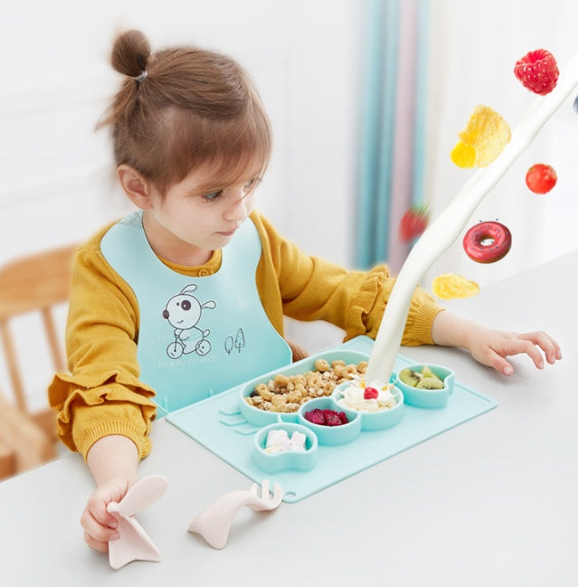 Pink Cozy Cub cartoon silicone suction bowl for infants, a cute feeding dish with a colorful design and secure suction base.