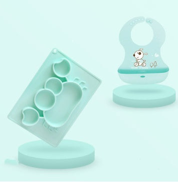 Cozy Cub pink silicone suction bowl with cartoon design, ideal for infant feeding and learning to eat independently.