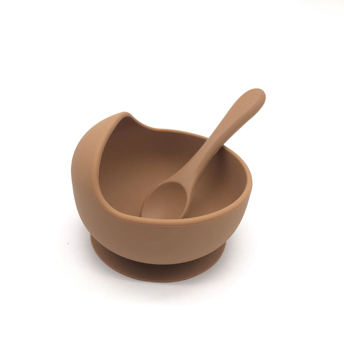 Cozy Cub baby silicone feeding bowl with non-slip suction cup in purple, designed for safe and easy feeding.