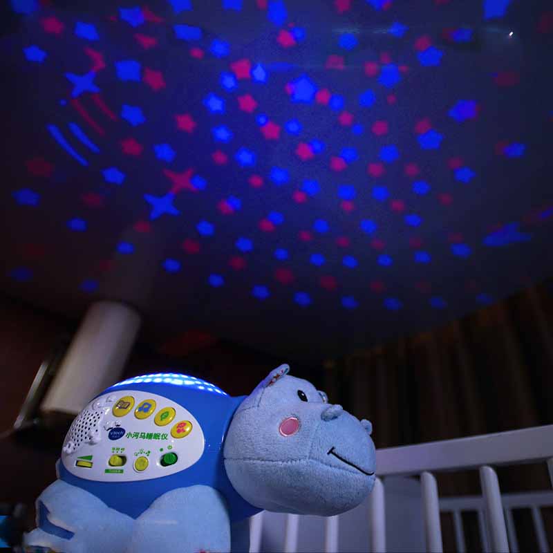 Cozy Cub Baby Hippo Sleep Soother plush toy with sound features, designed to comfort and soothe infants during sleep.