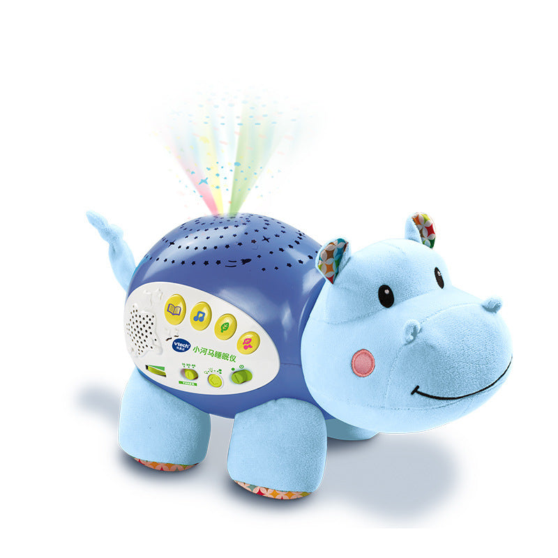 Cozy Cub Baby Hippo sleep soother plush toy with sound, designed to help infants fall asleep peacefully.