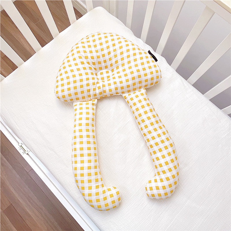 Cozy Cub Baby Soothing Pillow Set with soft cotton sleep pillow for infants, featuring a bear design for comfort and rest.