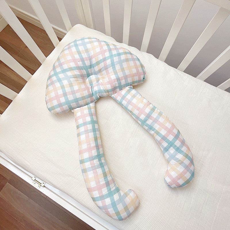 Cozy Cub baby soothing pillow set with soft cotton sleep pillow for infants, featuring a bear design for calming comfort.