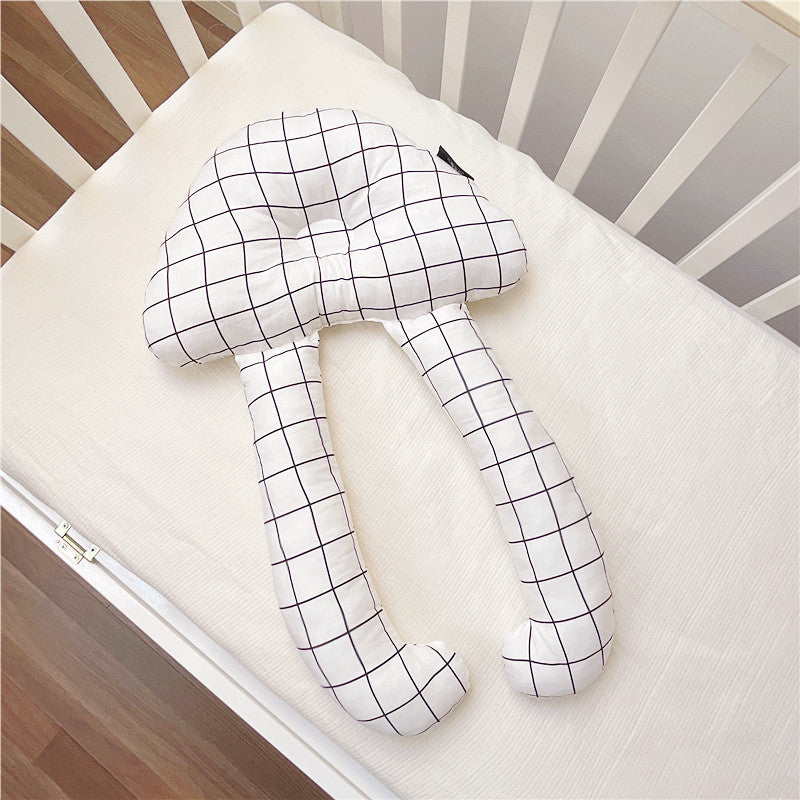 Cozy Cub Baby Soothing Pillow Set with soft cotton sleep pillow for infants, featuring a gentle bear design for comfort.