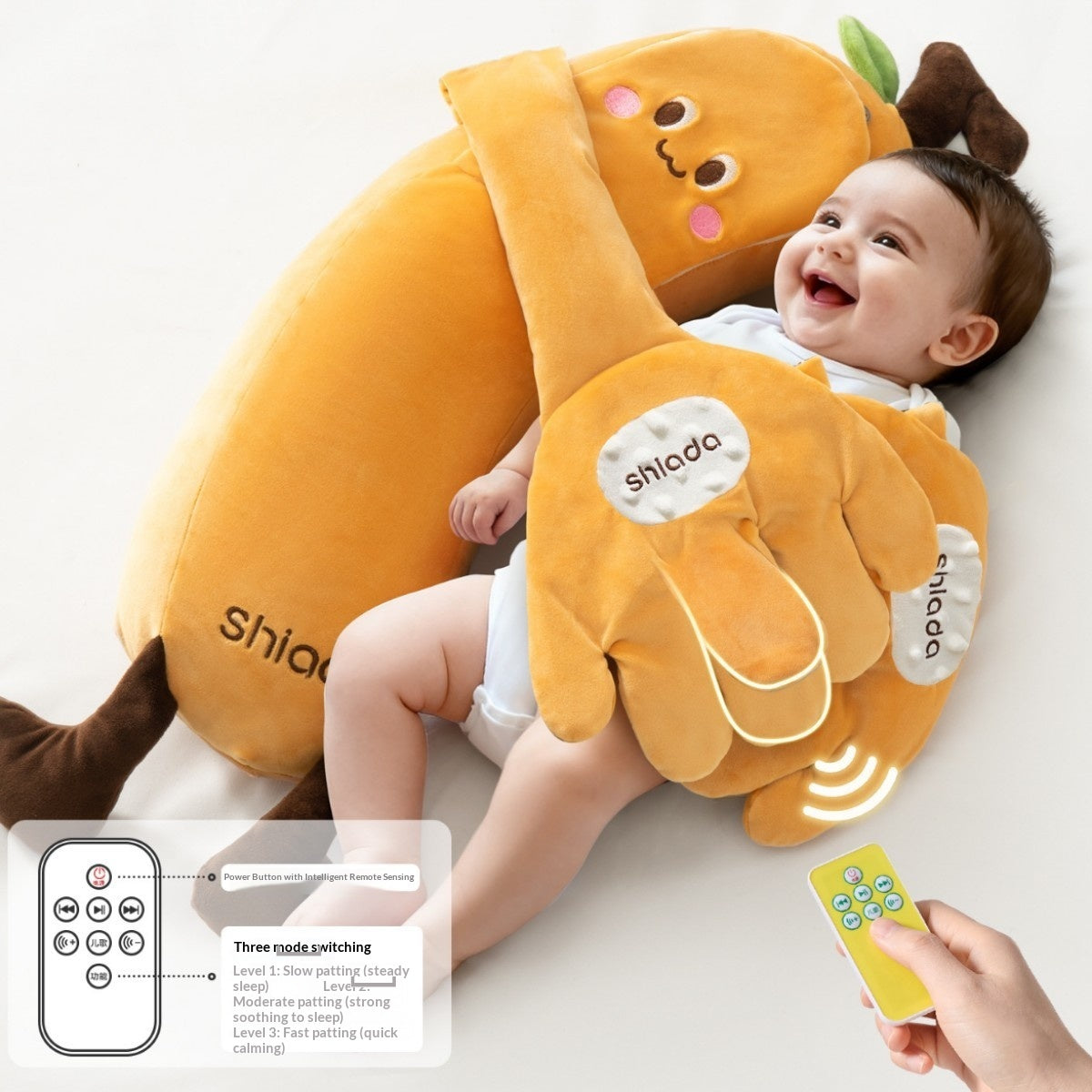 Cozy Cub Baby Soothing Palm Pillow sleep aid doll designed to comfort infants and prevent startle reflex during sleep.
