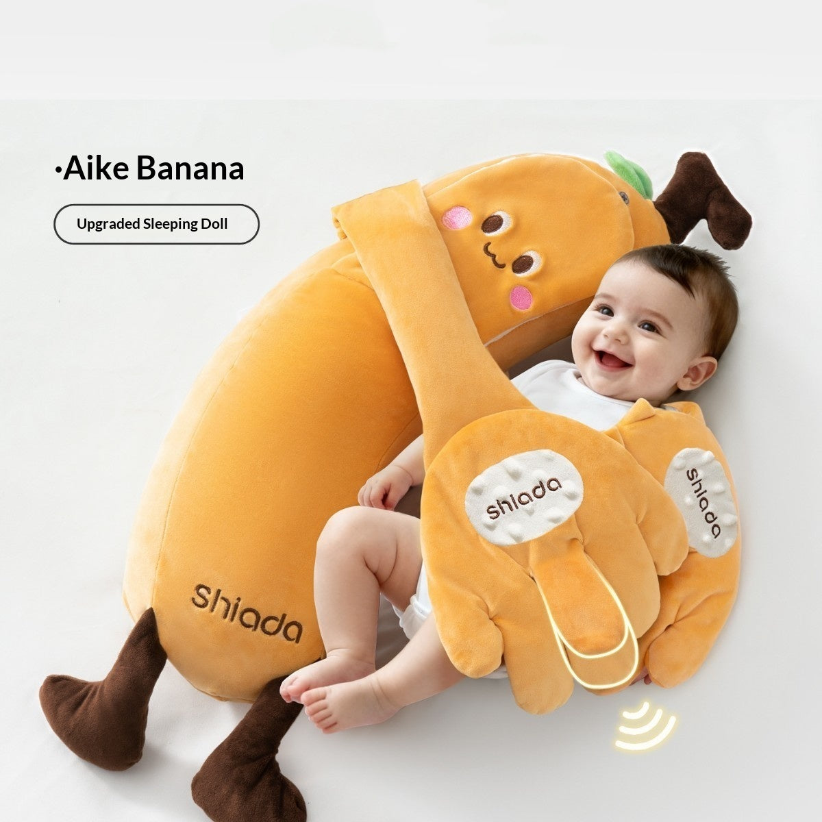 Cozy Cub Baby Soothing Palm Pillow sleep aid doll, designed to comfort infants and prevent startle reflex during naps.