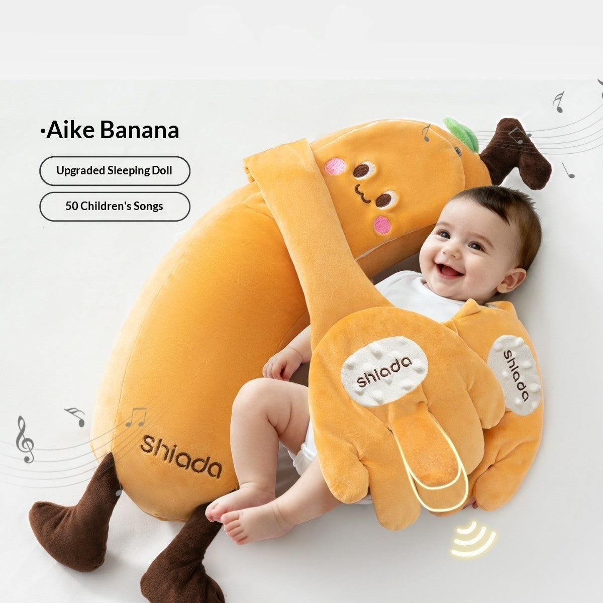 Cozy Cub Baby Soothing Palm Pillow, anti-startle sleep aid doll designed to comfort infants during sleep.