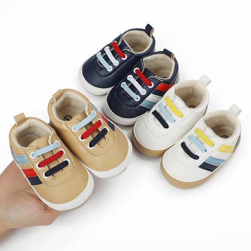 Eprolo baby boy toddler shoes in apricot, 11cm, spring and autumn indoor anti-fall shoes with non-slip soles.