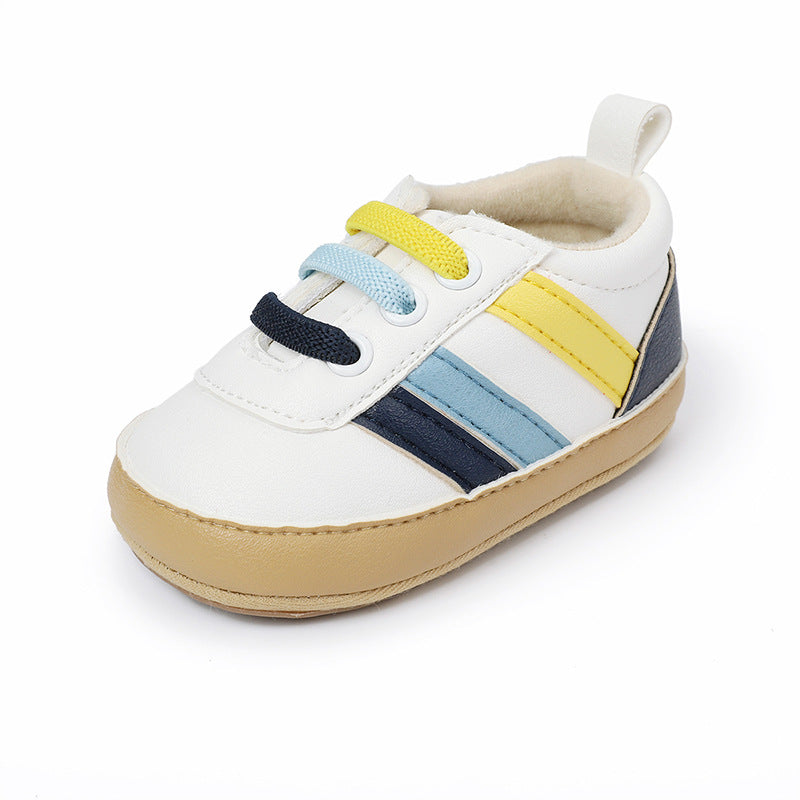 Eprolo baby boy toddler shoes in apricot, 11cm, spring and autumn indoor anti-fall shoes for baby boys.