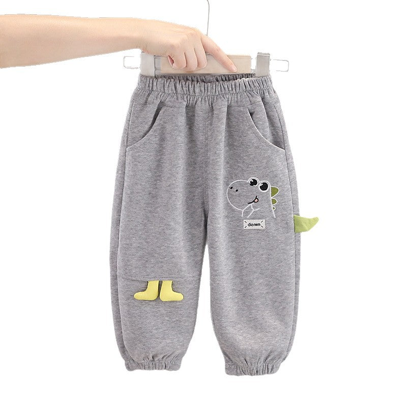 Beige Cozy Cub Baby Autumn Leisure Pants by eprolo, soft and casual toddler bottoms with elastic waistband and cozy fabric.