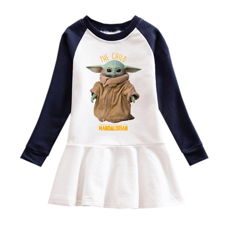 Pink Cozy Cub Baby Girl Yoda costume dress by eprolo, adorable novelty infant outfit with Yoda-themed design for babies.